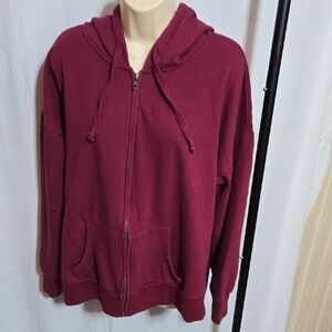 Time and Tru Women's Zip Up Fleece Hoodie